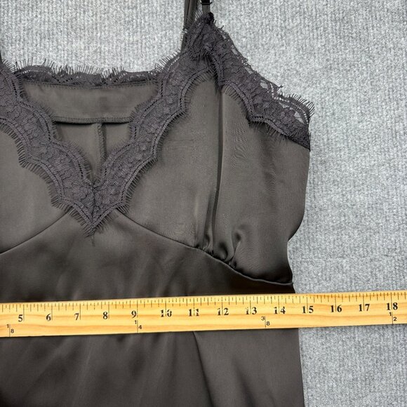 Dazy Black Slip Dress Midi Satin Lace Y2K Whimsigoth Romantic Fairy Grunge Sz XL - Picture 9 of 10